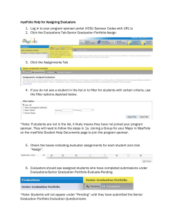 myeFolio Help for Assigning Evaluators