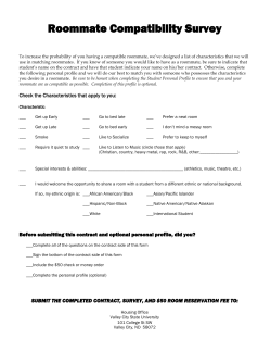 Roommate Compatibility Survey
