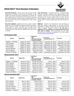 2016-2017 Term-Session Add-Drop Dates