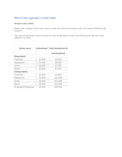 Federal Aggregate Loan Limits