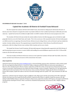 2012 Captial One/CoSIDA Academic All-District Team