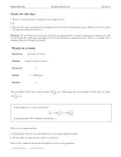 Confidence intervals