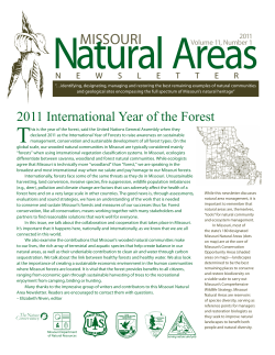 Missouri Natural Areas, Vol. 11, No. 1