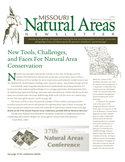 Missouri Natural Areas, Vol. 10, No. 1