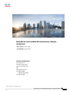 Readme for Cisco Unified IM and Presence Release 10.5(2) SU1
