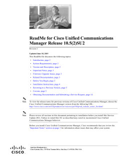 Readme File for Cisco Unified Communications Manager Release 10.5(2) SU2