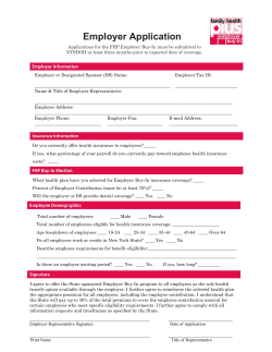 Employer Application