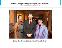 J J Community Health Care Program 2010 Annual Meeting