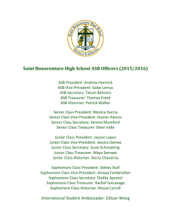 2015-2016 ASB Officers