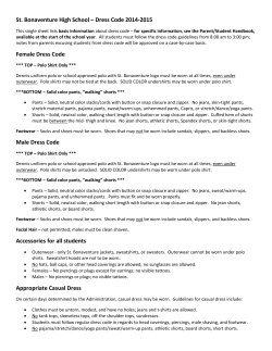 Basic Dress Code Regulations (pdf)