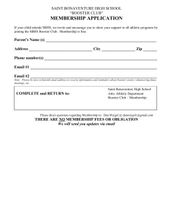 Booster Club Membership Form