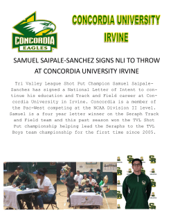 SAMUEL SAIPALE-SANCHEZ SIGNS NLI WITH CONCORDIA