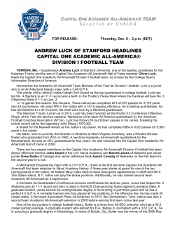 2011 Capital One Academic All-America Football Team