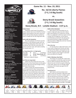 Stony Brook Game Notes