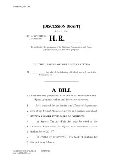 draft NASA reauthorization bill