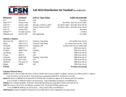 See complete Game Day Broadcast Distribution list