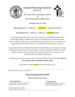 Planned Giving Seminar
