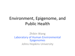 Introduction to Environmental Epigenomics