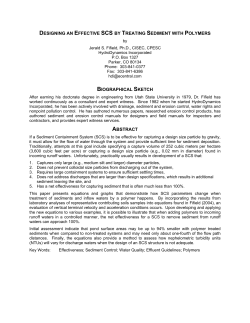 Designing an Effective SCS by Treating Sediment with Polymers