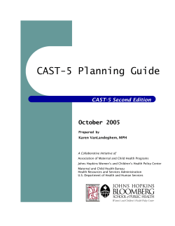 Capacity Assessment for State Title V (CAST-5) Planning Guide