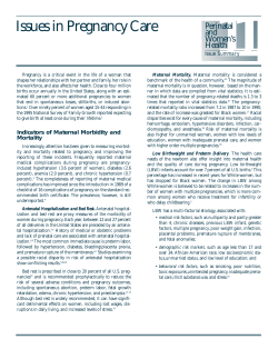 Issues in Pregnancy Care.
