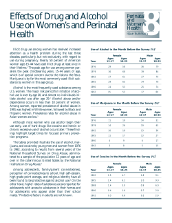 Effects of Drug and Alcohol Use on Women's and Perinatal Health.