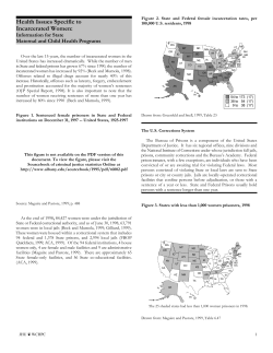 Health Issues Specific to Incarcerated Women: Information for State Title V Programs.