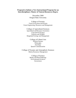 Master of Natural Resources