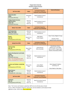 Academic Program Reviews &ndash; AY 2013-14