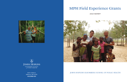 MPH Field Experience Awards Report 2014