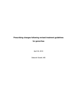"Prescribing Changes Following Revised Treatment Guidelines for Gonorrhea"