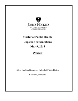MPH Capstone Symposium Program 2015