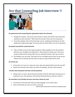 Ace that Interview for a Counseling Job