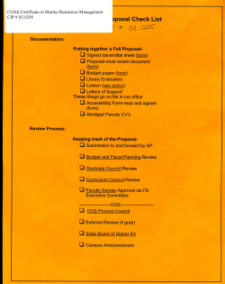 Graduate Certificate in Marine Resources Management