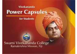 Vivekananda Power Capsules for students, - Swami Tadananda