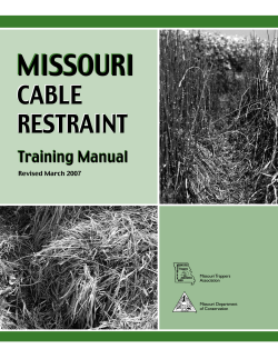 Cable Restraint Instruction Manual
