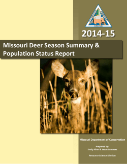 Deer Population Status Report and Season Summary 2014-2015