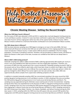 CWD: Setting the Record Straight