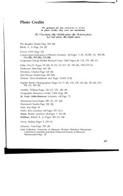 31. The First 50 Years: Photo Credits and Index