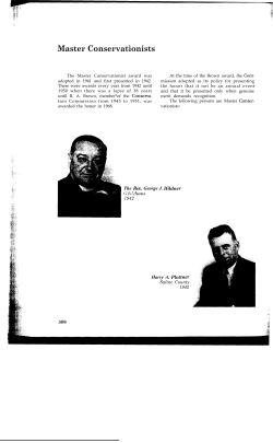 27. The First 50 Years: Master Conservationists