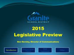 upcoming legislative session