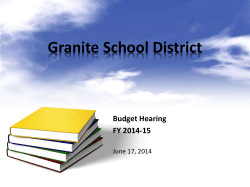 presented the proposed 2014-2015 budget