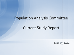 Annual Student Population Analysis Committee