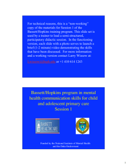 Sample mental health training in English
