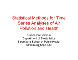 Statistical Methods for Time Series Analysis of Air Pollution and Health