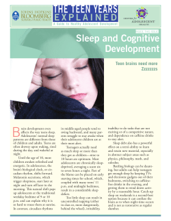 Sleep and Cognitive Development