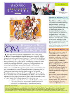 Mindfulness Makes a Difference in the Lives of Urban Youth PDF