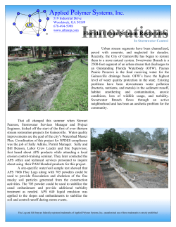 Florida Urban Stream Restorations (Sweetwater Stream, Gainesville, Florida)