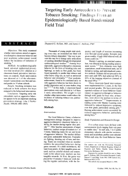 Kellam, S. G., Anthony, J. C.