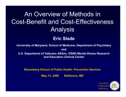 An Overview of Methods in Cost-Benefit and Cost-Effectiveness Analysis
